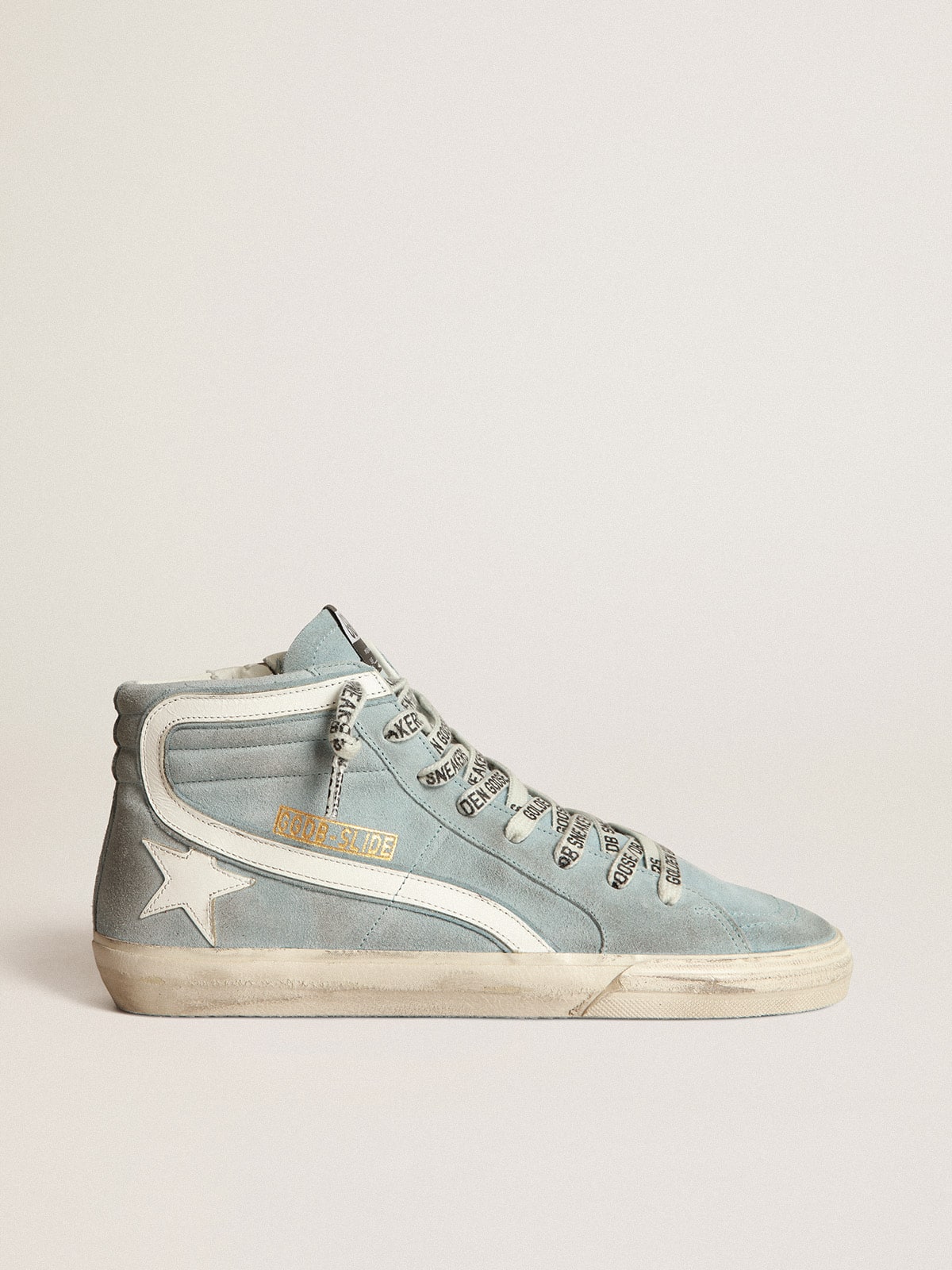 Golden Goose - Slide sneakers in suede with leather star in 