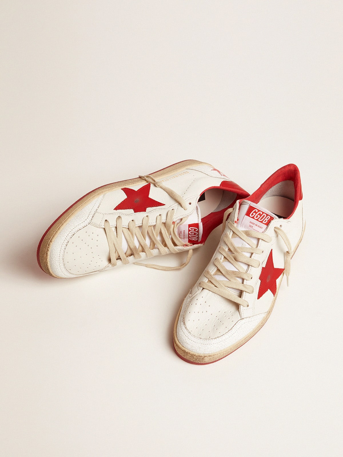 Men s Ball Star in white leather Golden Goose