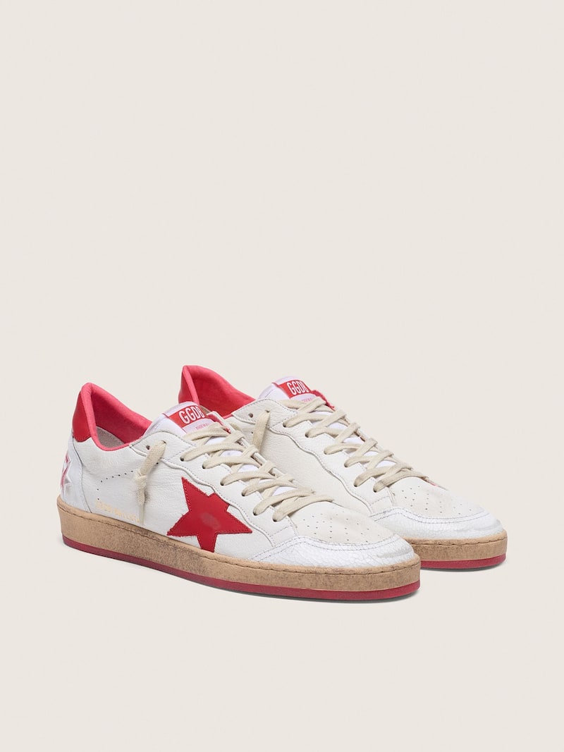 Golden Goose - Men's Ball Star in white leather in 