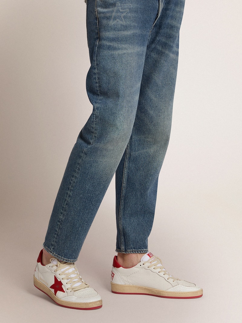 Golden Goose - Men's Ball Star in white leather in 