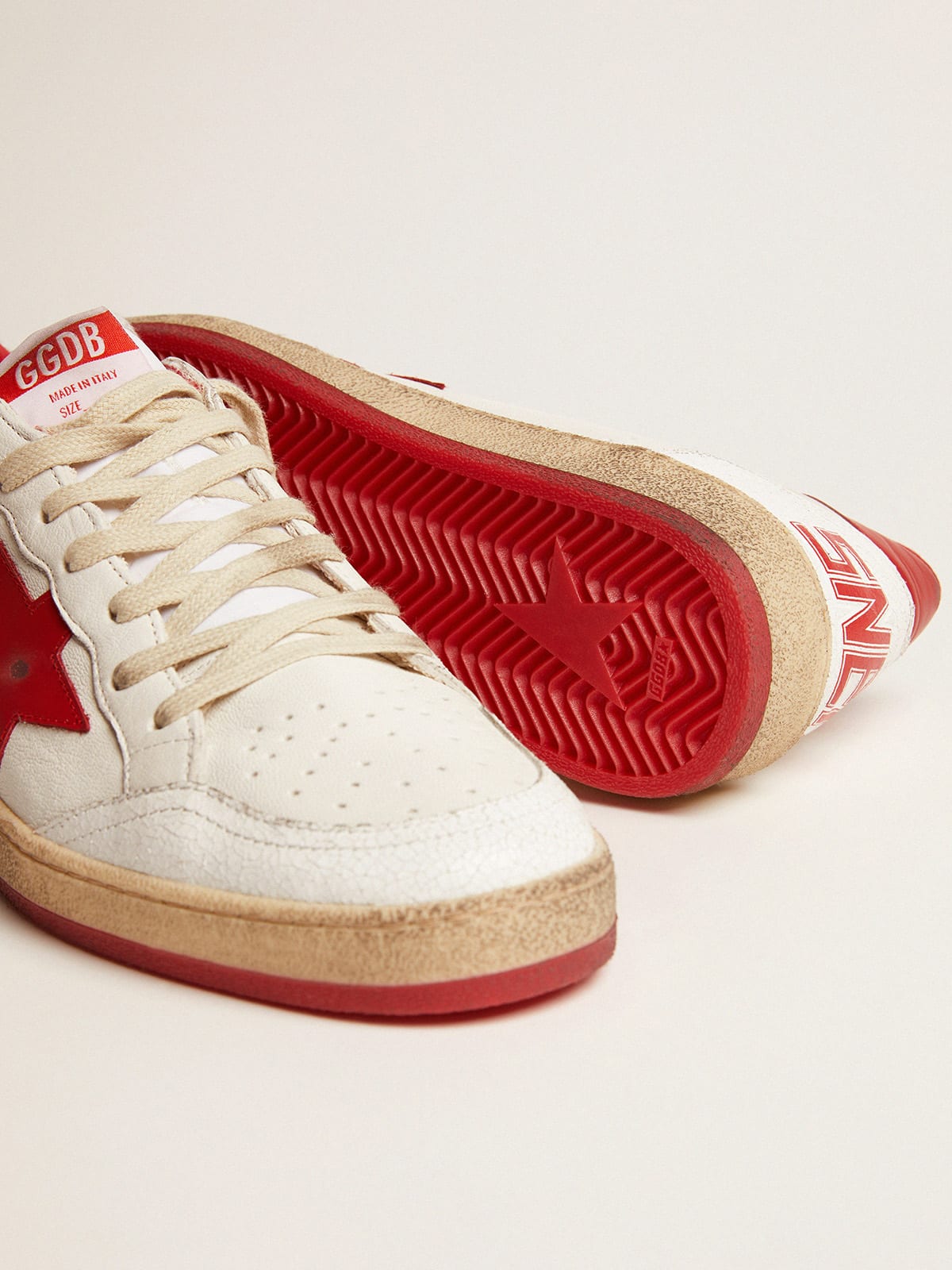 Men s Ball Star in white leather Golden Goose