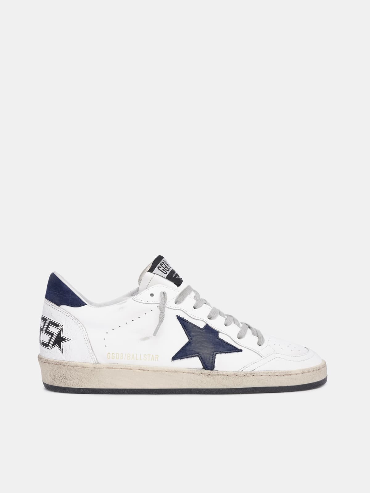 White Ball Star sneakers with blue star | Golden Goose