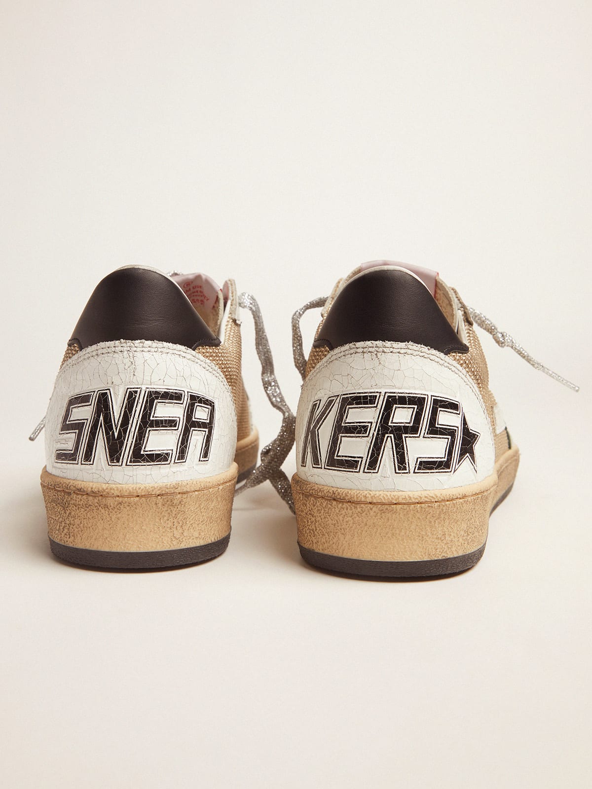 Golden Goose - Ball Star sneakers in leather and mesh with black heel tab in 