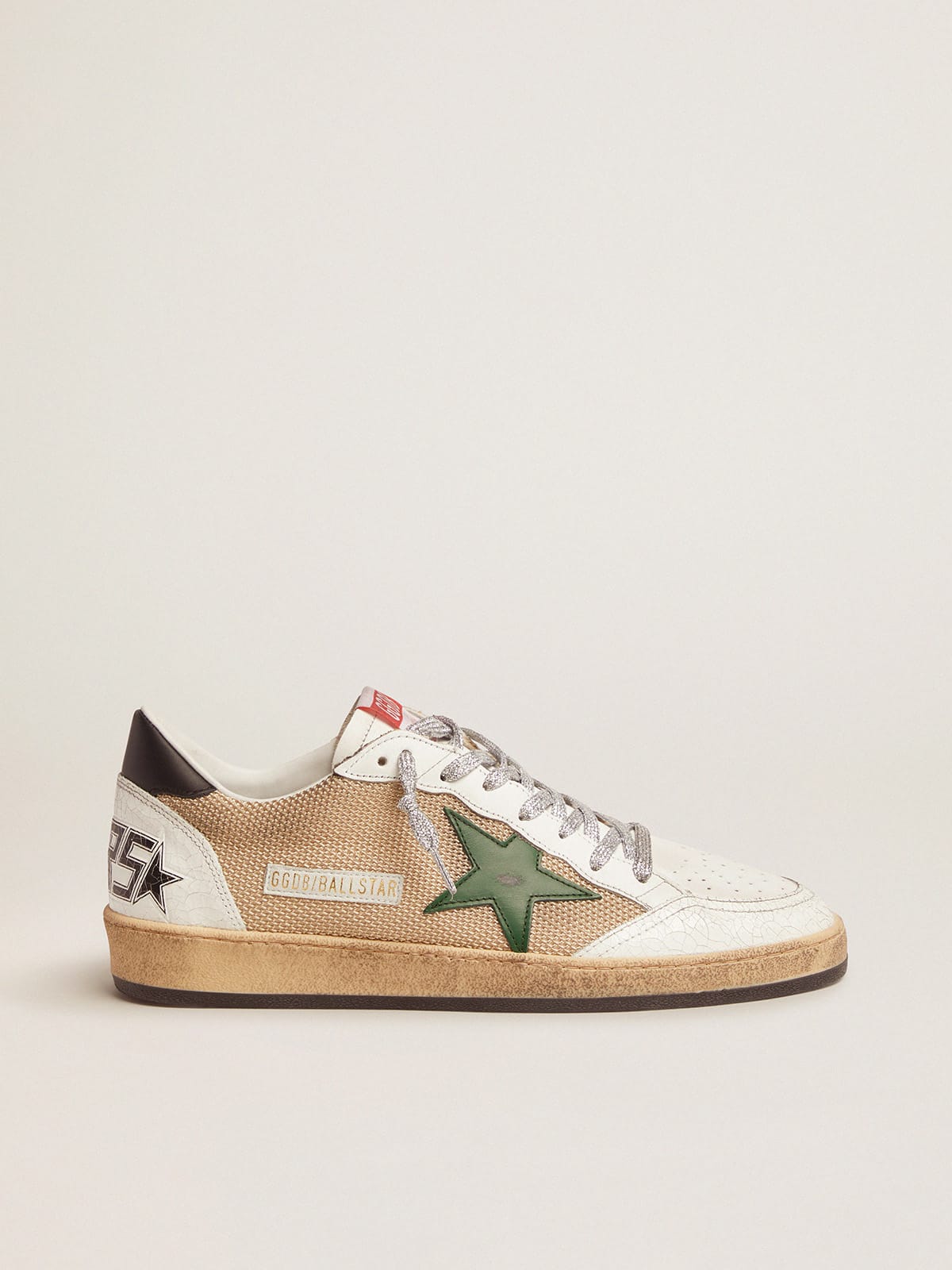 Golden Goose - Ball Star sneakers in leather and mesh with black heel tab in 