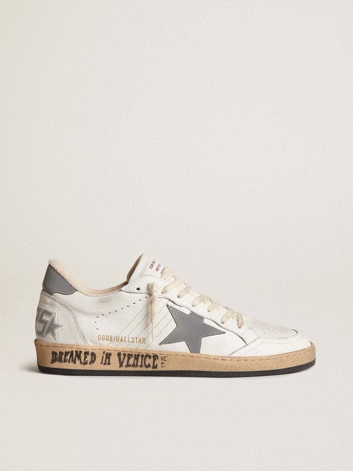 Ball Star in nappa with gray reflective nylon star and heel tab Golden Goose