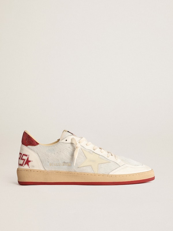 Ball Star LTD CNY homme en cuir fa&ccedil;on poulain blanc avec &eacute;toile en cuir