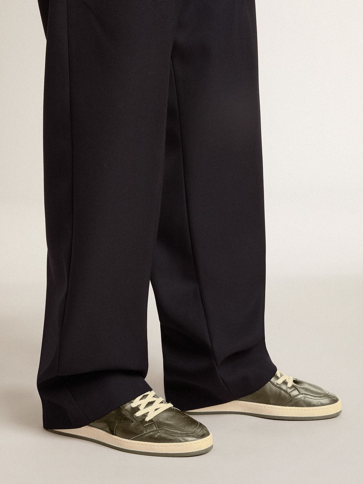 Golden Goose - Men’s Ball Star in black nappa with suede star and nappa heel tab in 