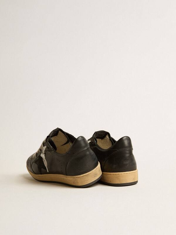 Golden Goose - Men’s Ball Star in black nappa with suede star and nappa heel tab in 