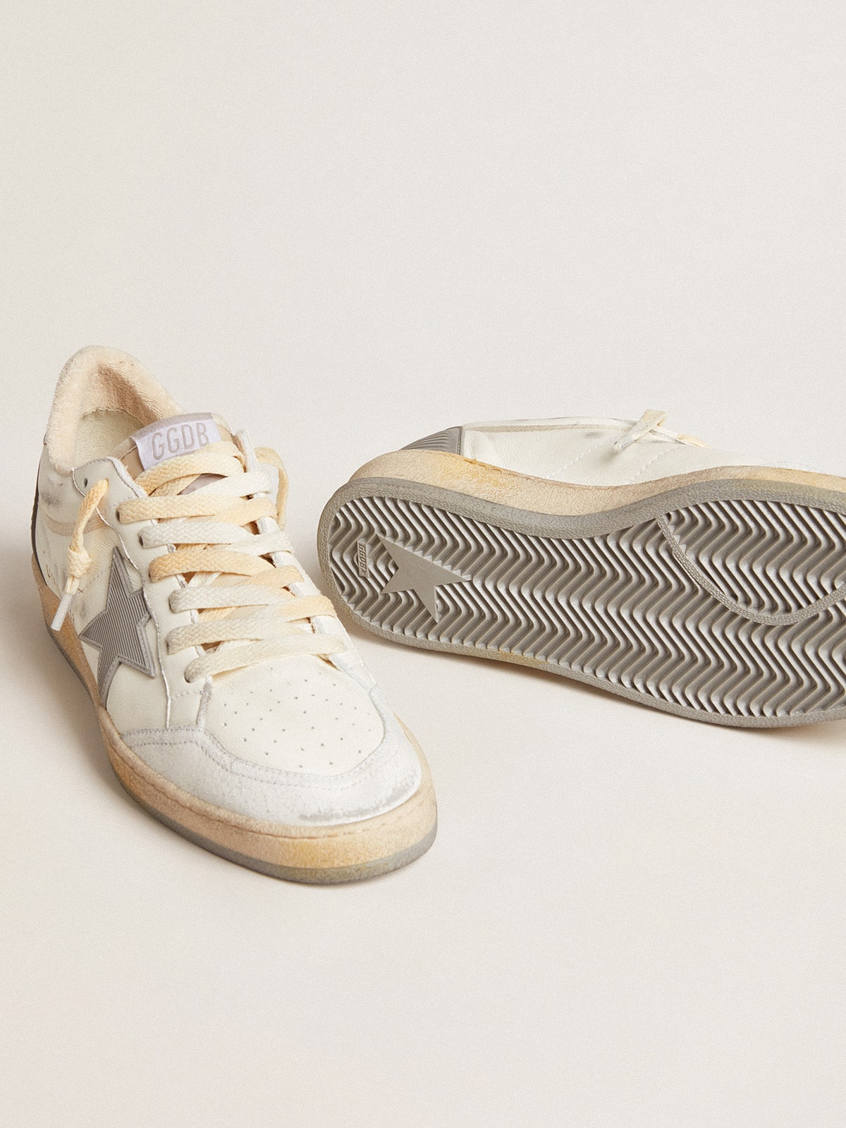 Golden Goose - Ball Star in nappa with rubber star and silver leather heel tab in 