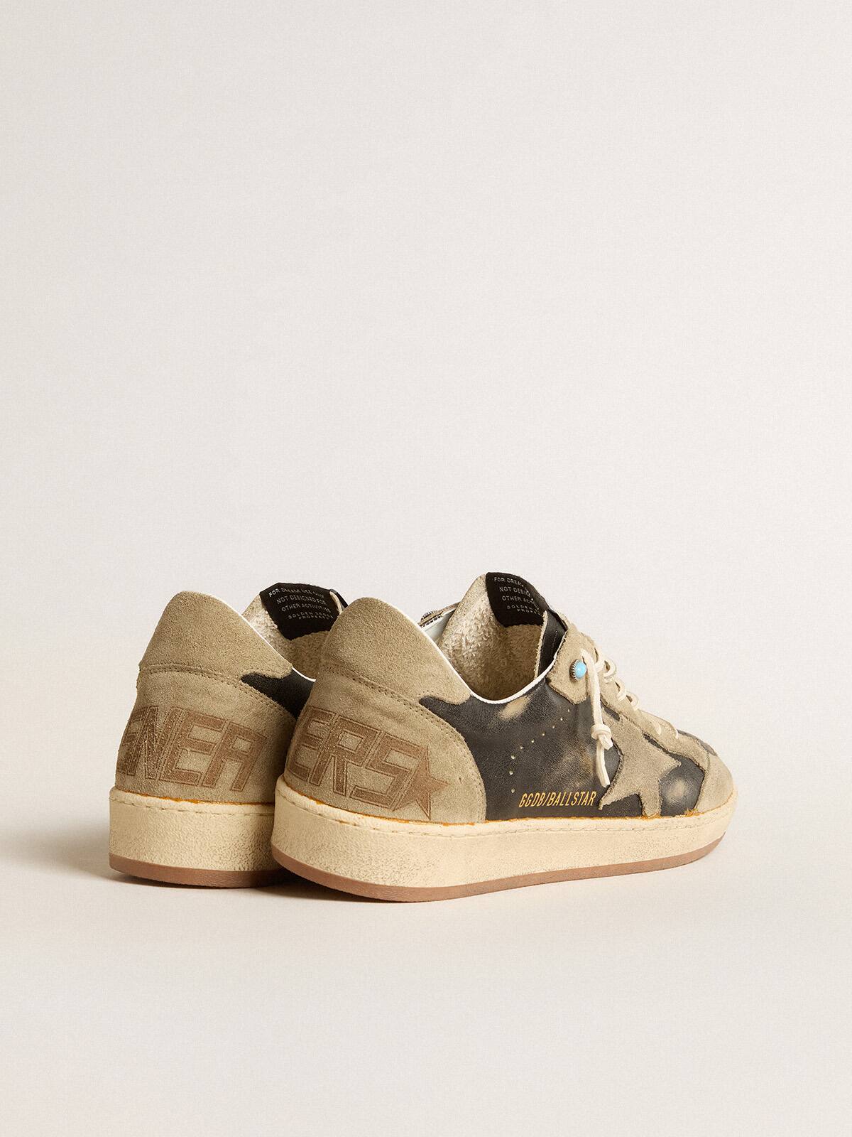 Brown Ball Star with dove-gray suede star and heel tab | Golden Goose