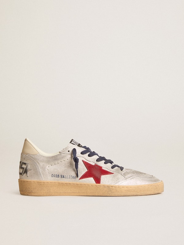 Golden Goose - Ball Star in metallic suede with suede star and leather heel tab in 