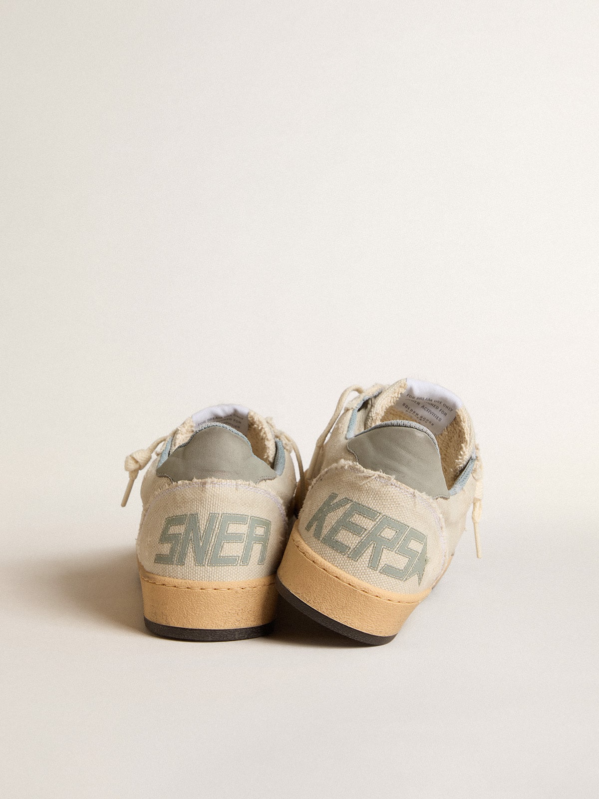 Golden Goose - Ball Star Uomo LTD in canvas grigio con stella in pelle e talloncino in nabuk in 