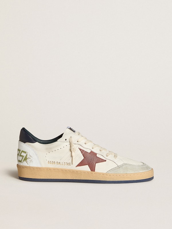 Golden Goose - Ball Star in nappa with brown nubuck star and nappa heel tab in 