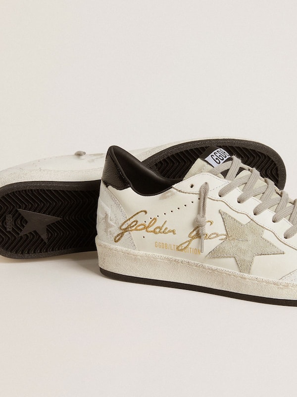 Golden Goose - Men’s Ball Star LTD with suede star and textured leather heel tab in 