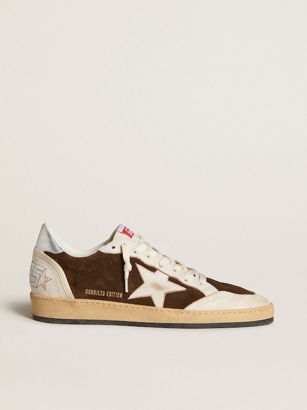 Golden Goose - Ball Star in suede with leather star and metallic leather heel tab in 