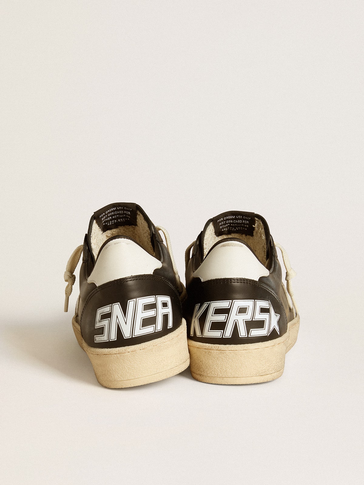 Golden Goose - Ball Star in black nappa with white leather star and heel tab in 