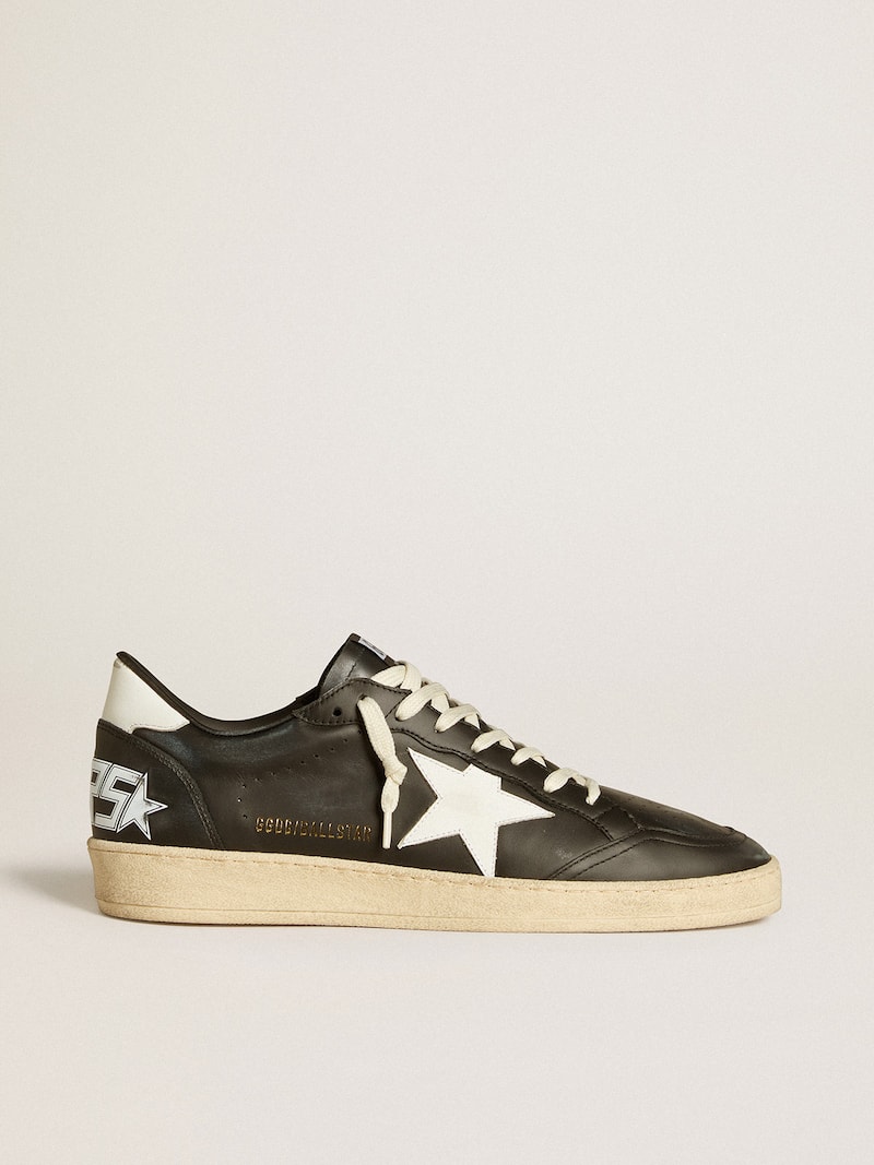 Ball Star in black nappa with white leather star and heel tab