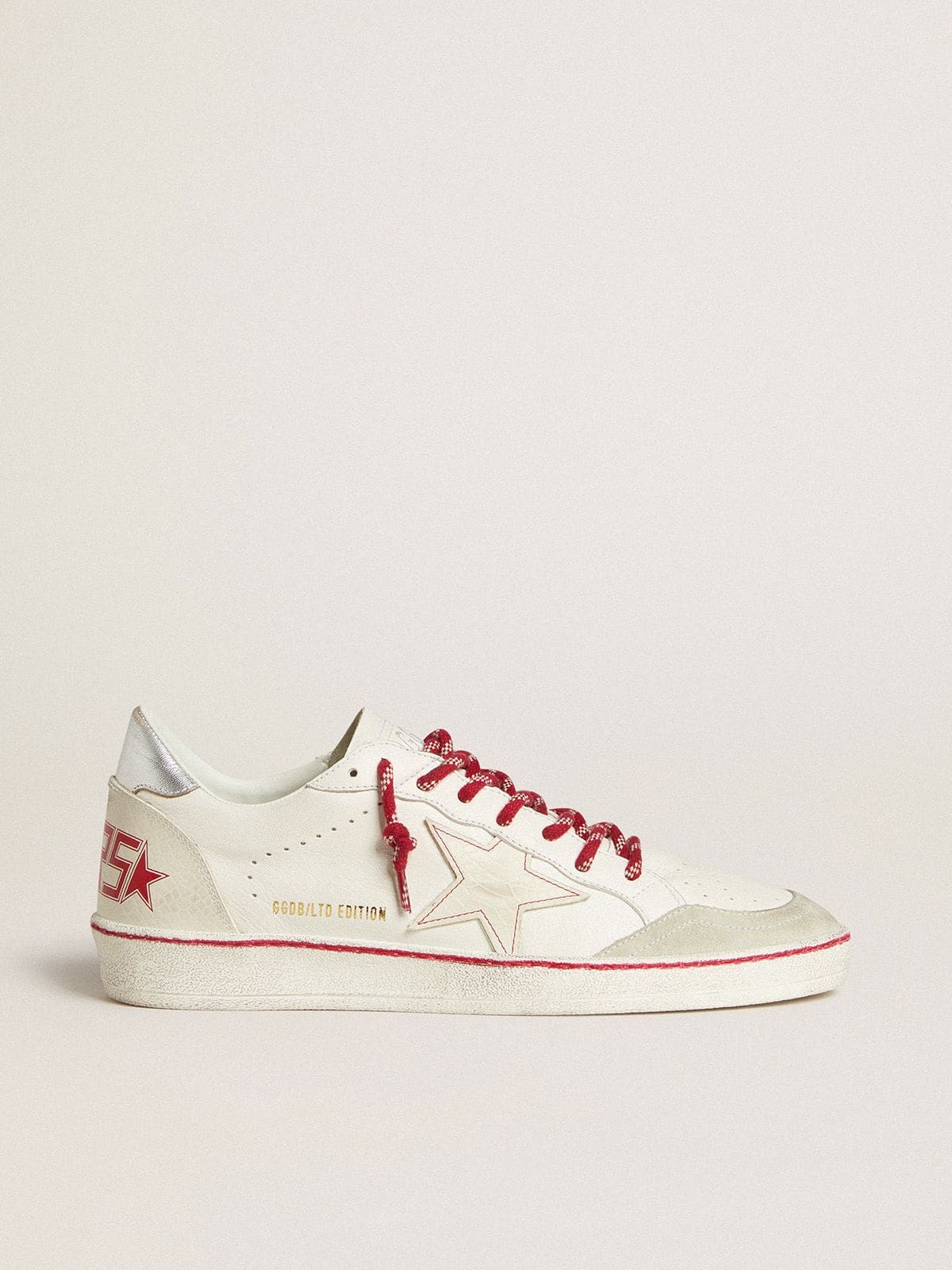 Golden Goose - Men’s Ball Star LTD CNY in white leather with a lived-in effect in 