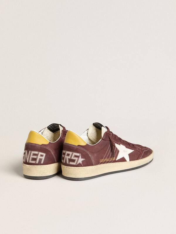 Golden Goose - Men's Ball Star in chocolate nubuck with leather star and heel tab in 