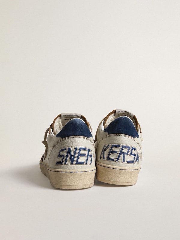 Golden Goose - Ball Star with black star and blue suede heel tab  in 