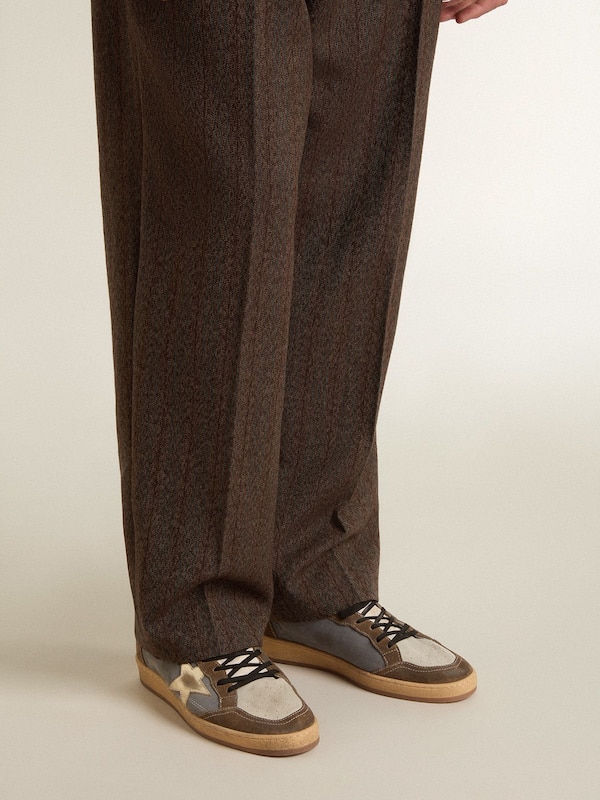 Golden Goose - Men's Ball Star in nubuck and suede with gold metallic star in 