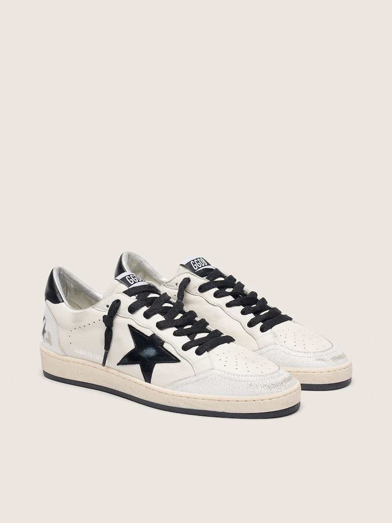 Golden Goose - Men's Ball Star Wishes in nappa with black naplak star and heel tab in 