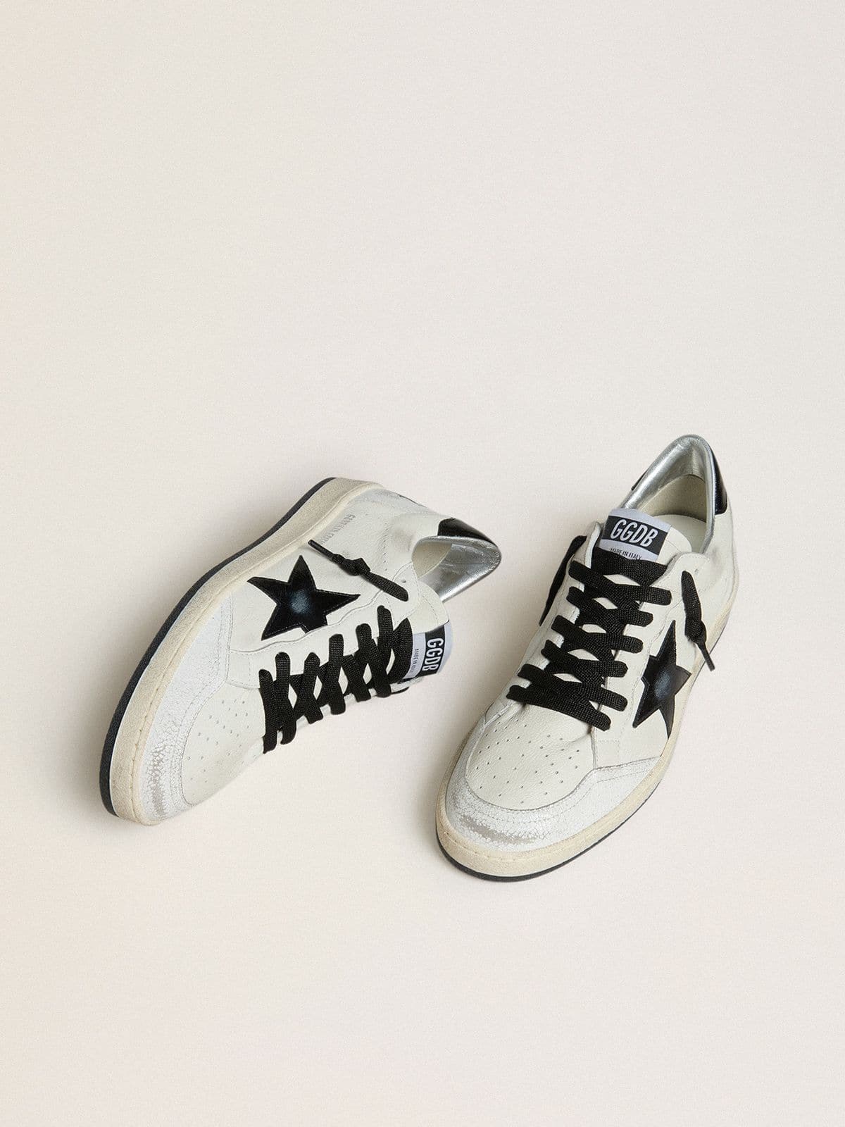 Golden Goose - Men's Ball Star Wishes in nappa with black naplak star and heel tab in 
