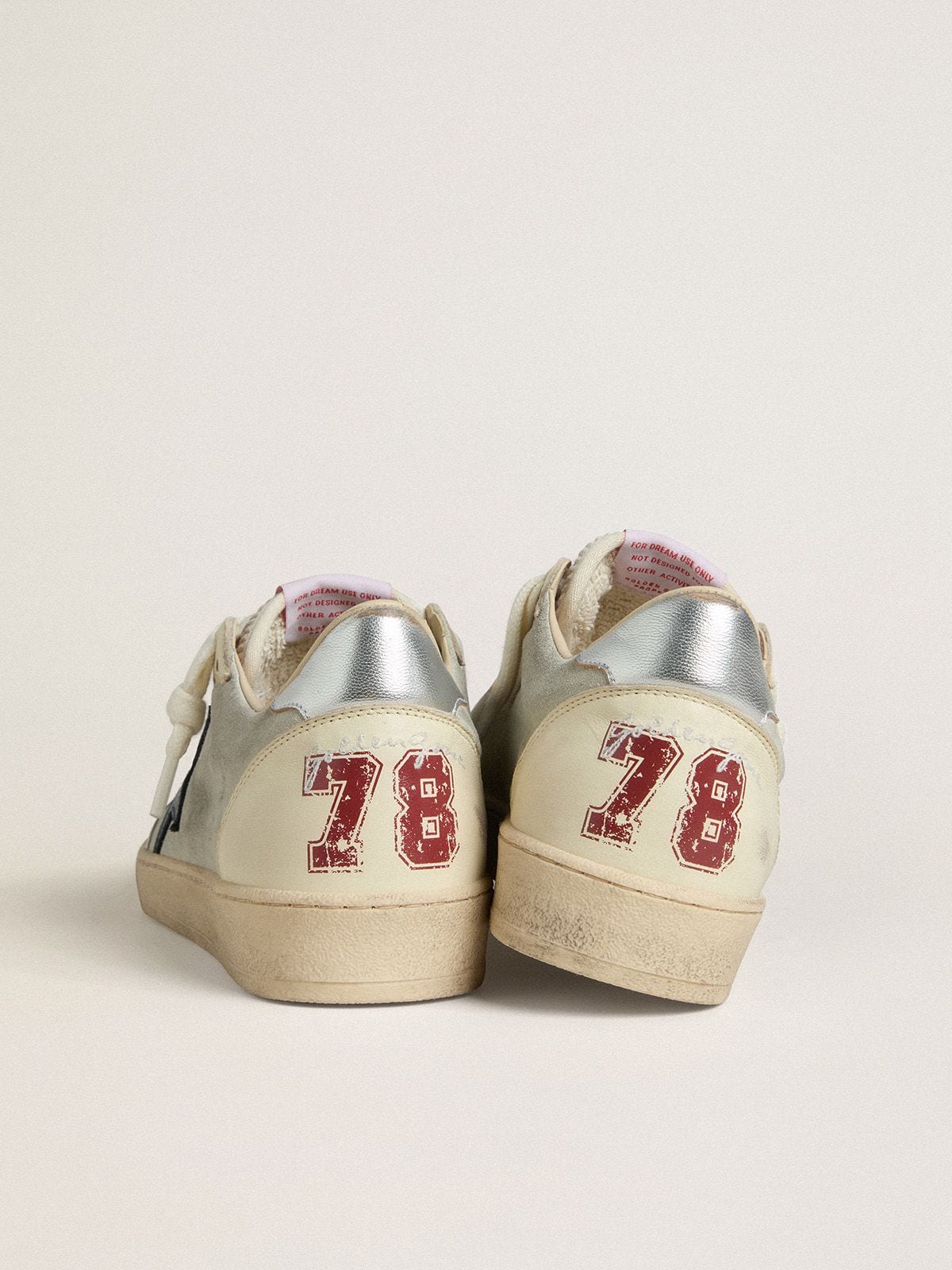 Golden Goose - Men's Ball Star in gray suede with blue nubuck star and laminated leather heel tab in 