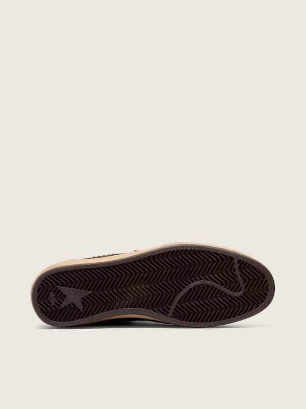 Golden Goose - Men's Ball Star in brown suede with brown leather star and heel tab in 