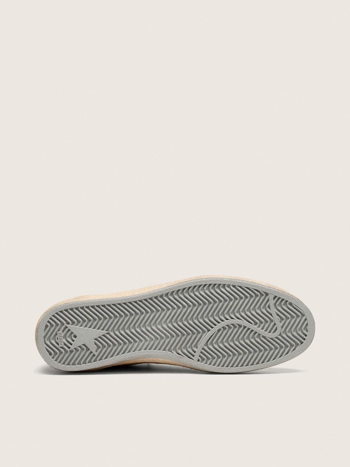 Golden Goose - Men's Ball Star in ocher suede with leather star and light blue suede heel tab in 