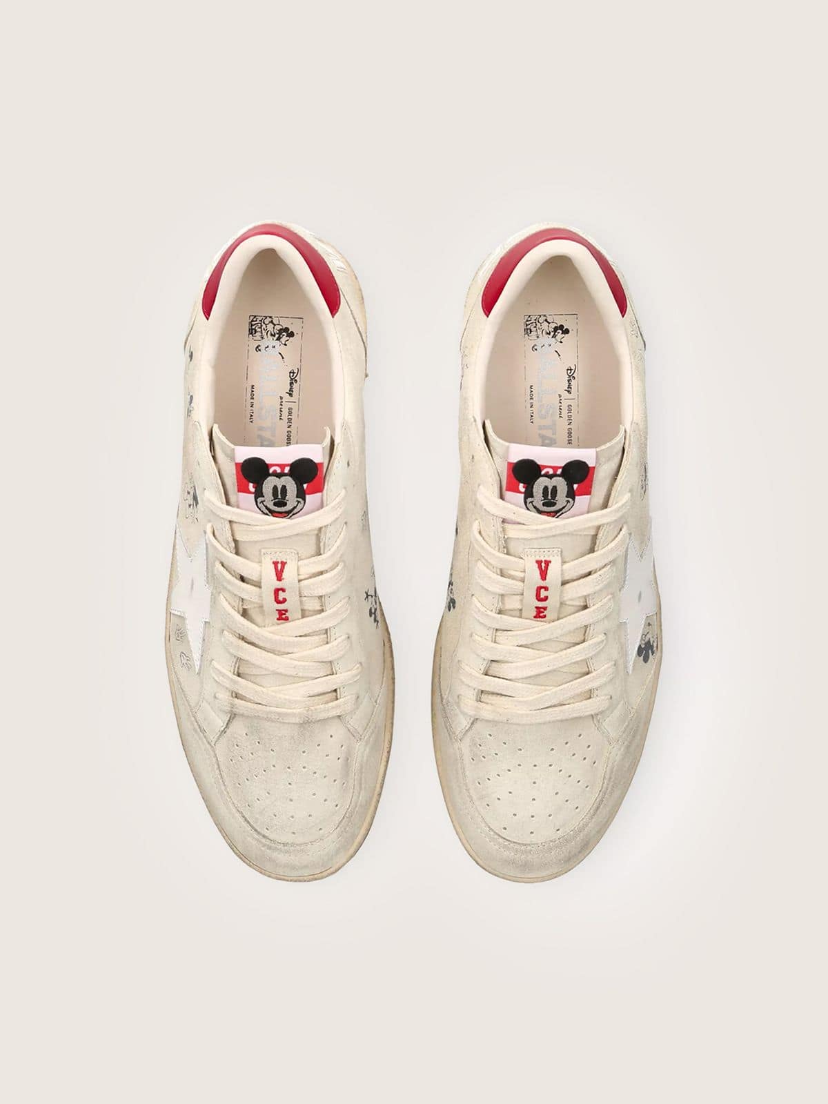 Golden Goose - Disney | Golden Goose Ball Star uomo in suede grigio con stella bianca in 