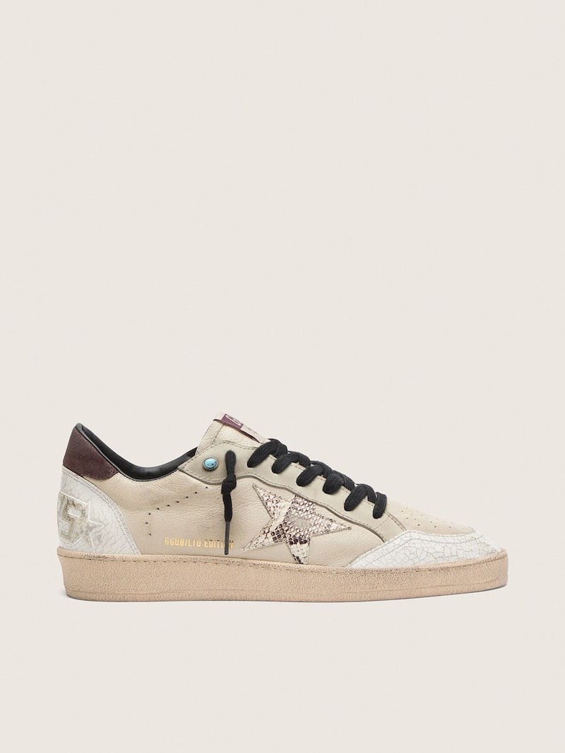 Ball Star LTD de hombre de piel crema con estrella con estampado pit&oacute;n