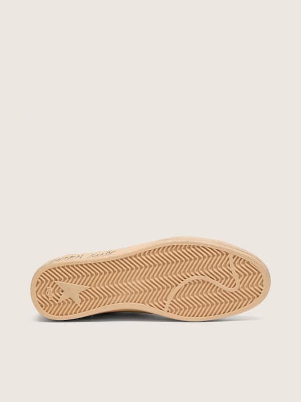 Golden Goose - Men&rsquo;s Ball Star in yellow suede with silver star and yellow mesh inserts in 