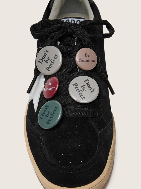 Golden Goose - Men's Ball Star LTD in black suede with Skins in 