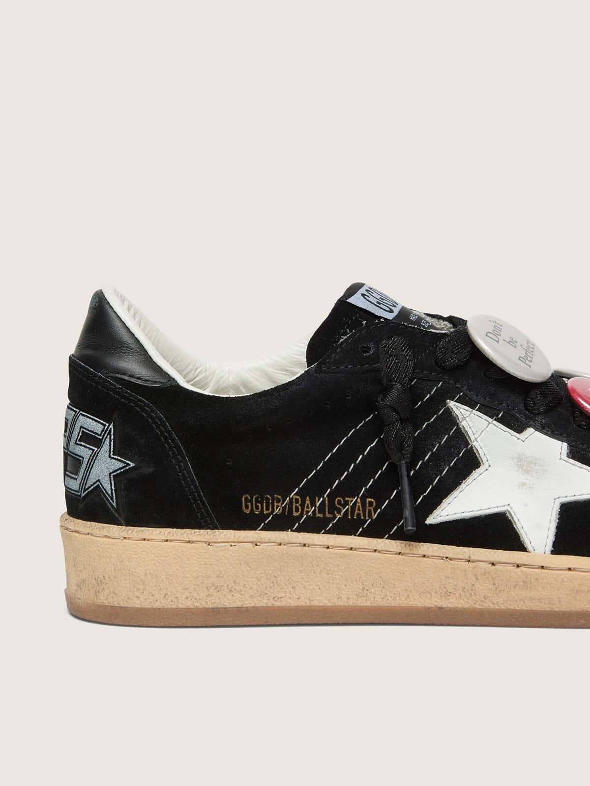 Golden Goose - Men's Ball Star LTD in black suede with Skins in 