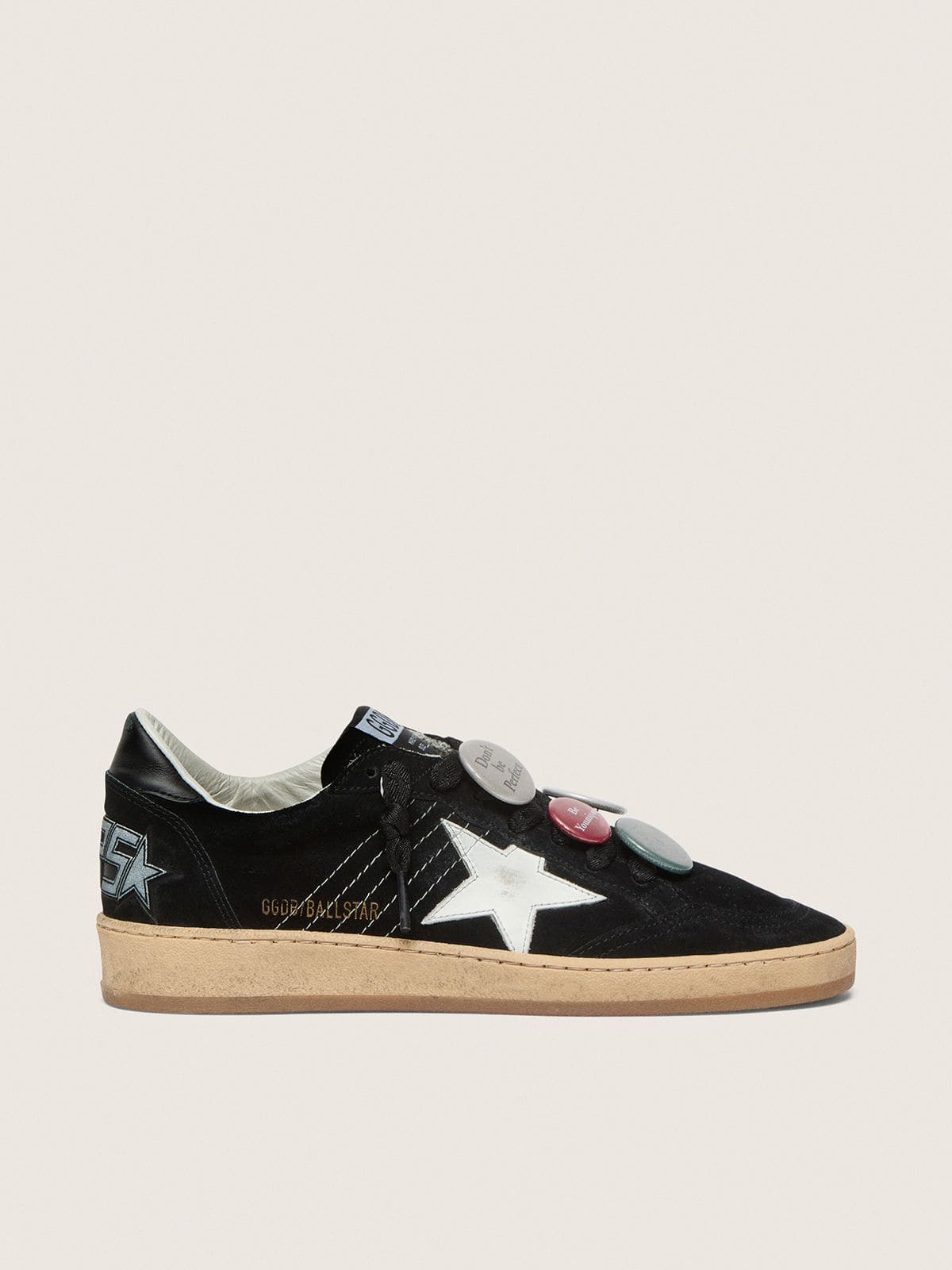 Golden Goose - Men's Ball Star LTD in black suede with Skins in 