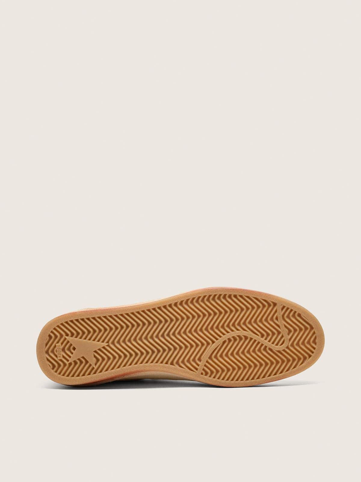 Golden Goose - Men's Ball Star in white leather with rust leather star and heel tab in 