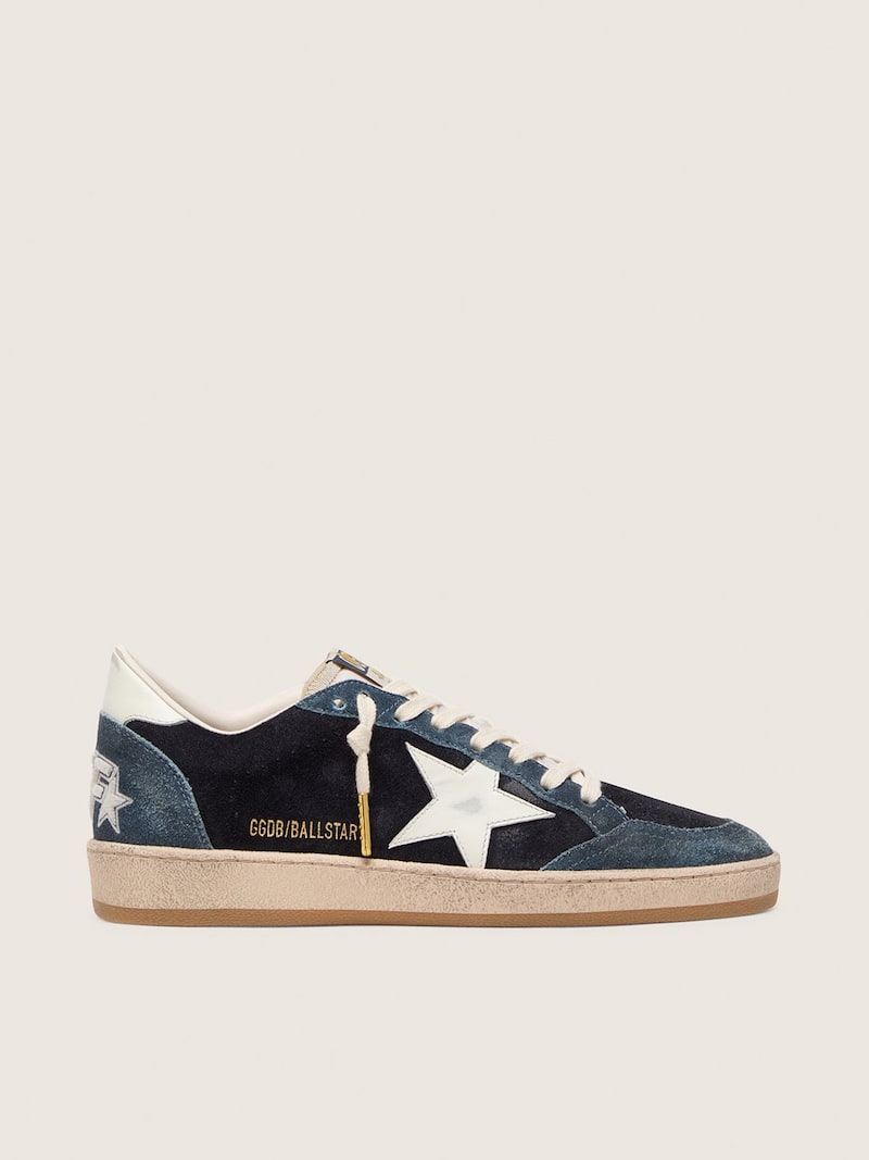 Golden Goose Golden Goose | FiveFourFive Ball Star homme bleu avec &eacute;toile cr&egrave;me Ball Star blue man