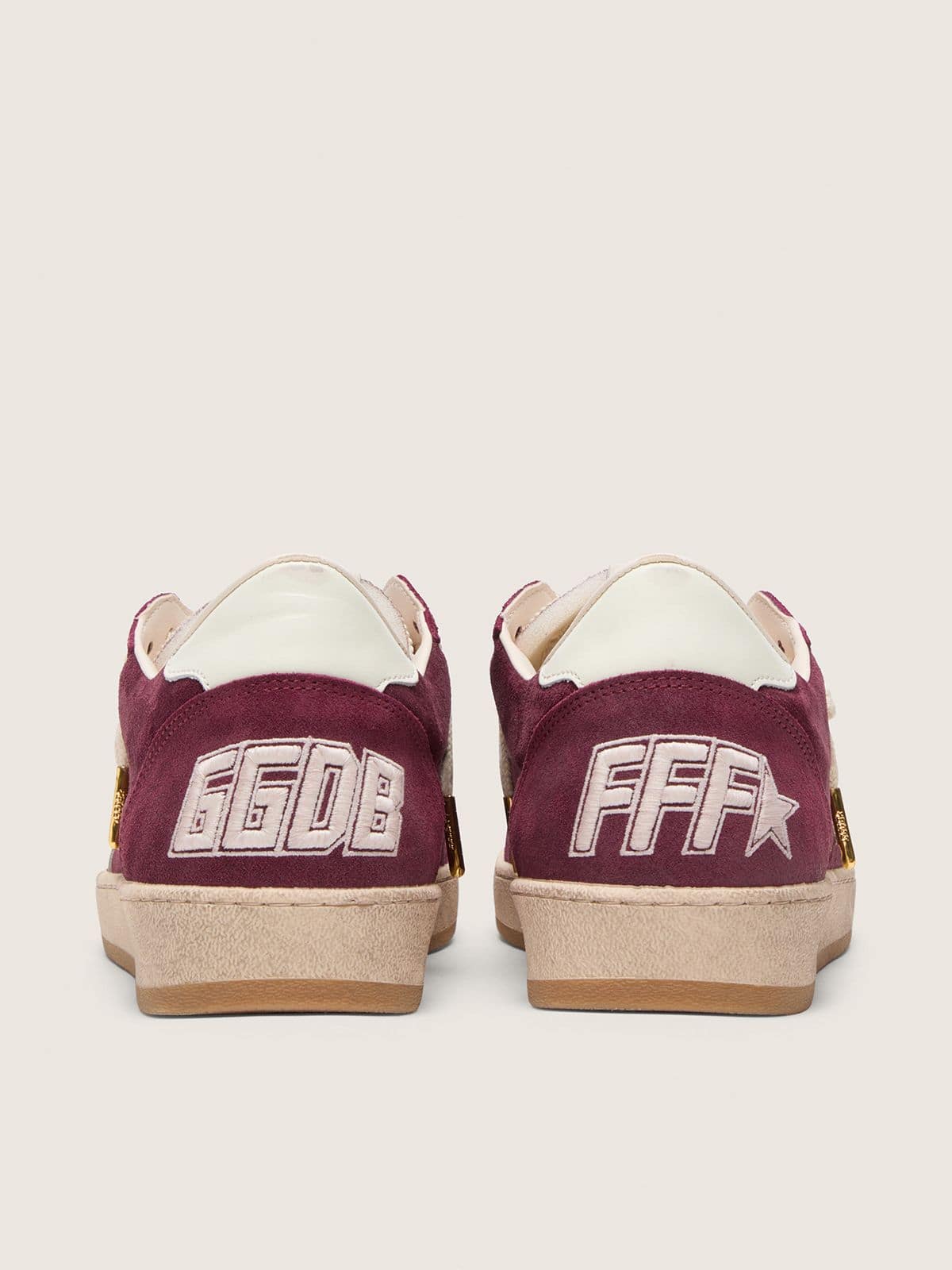 Golden Goose Golden Goose | FiveFourFive Ball Star masculino bord&ocirc; com estrela cor creme Ball Star burgundy man