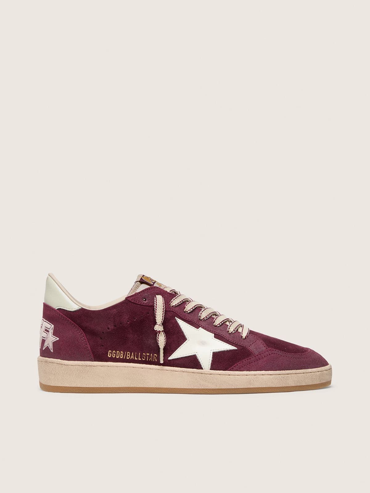 Golden Goose Golden Goose | FiveFourFive Ball Star masculino bord&ocirc; com estrela cor creme Ball Star burgundy man