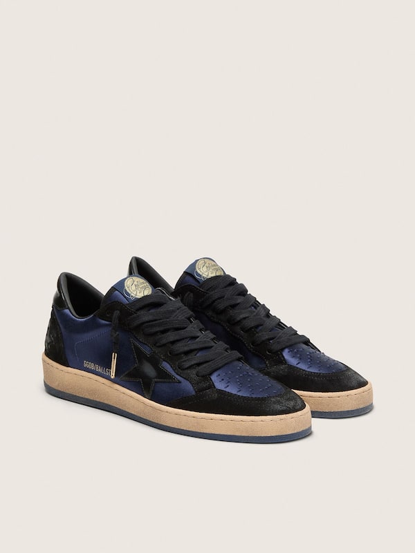Men&rsquo;s Ball Star LTD in dark blue and black suede with black star