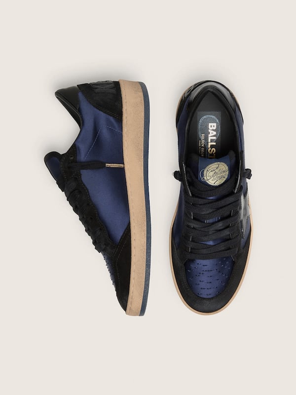 Men&rsquo;s Ball Star LTD in dark blue and black suede with black star
