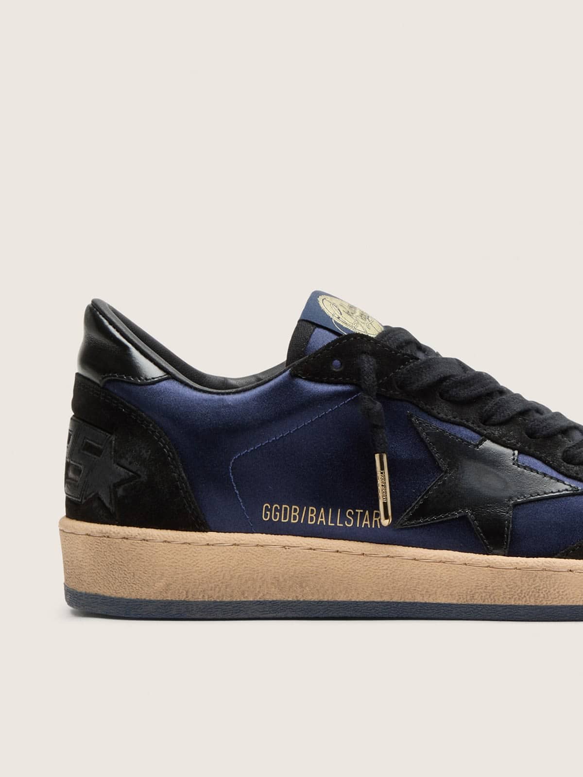 Golden Goose - Men&rsquo;s Ball Star LTD in dark blue and black suede with black star in 