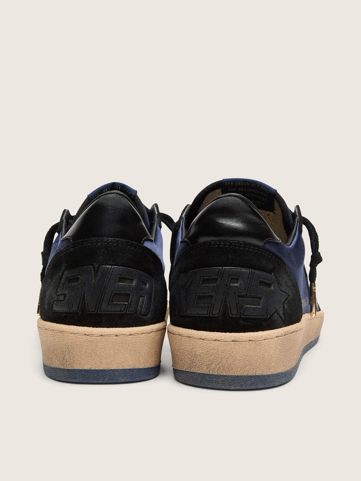 Golden Goose - Men&rsquo;s Ball Star LTD in dark blue and black suede with black star in 