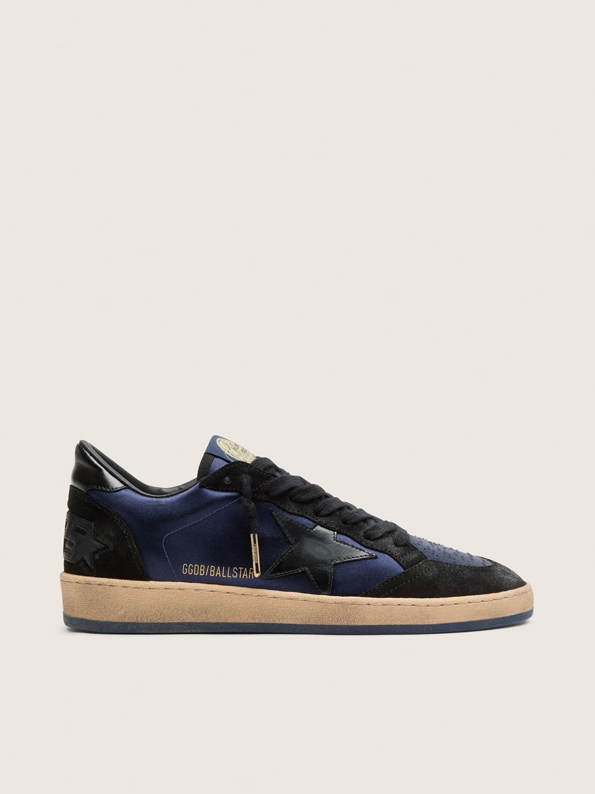 Golden Goose - Men&rsquo;s Ball Star LTD in dark blue and black suede with black star in 