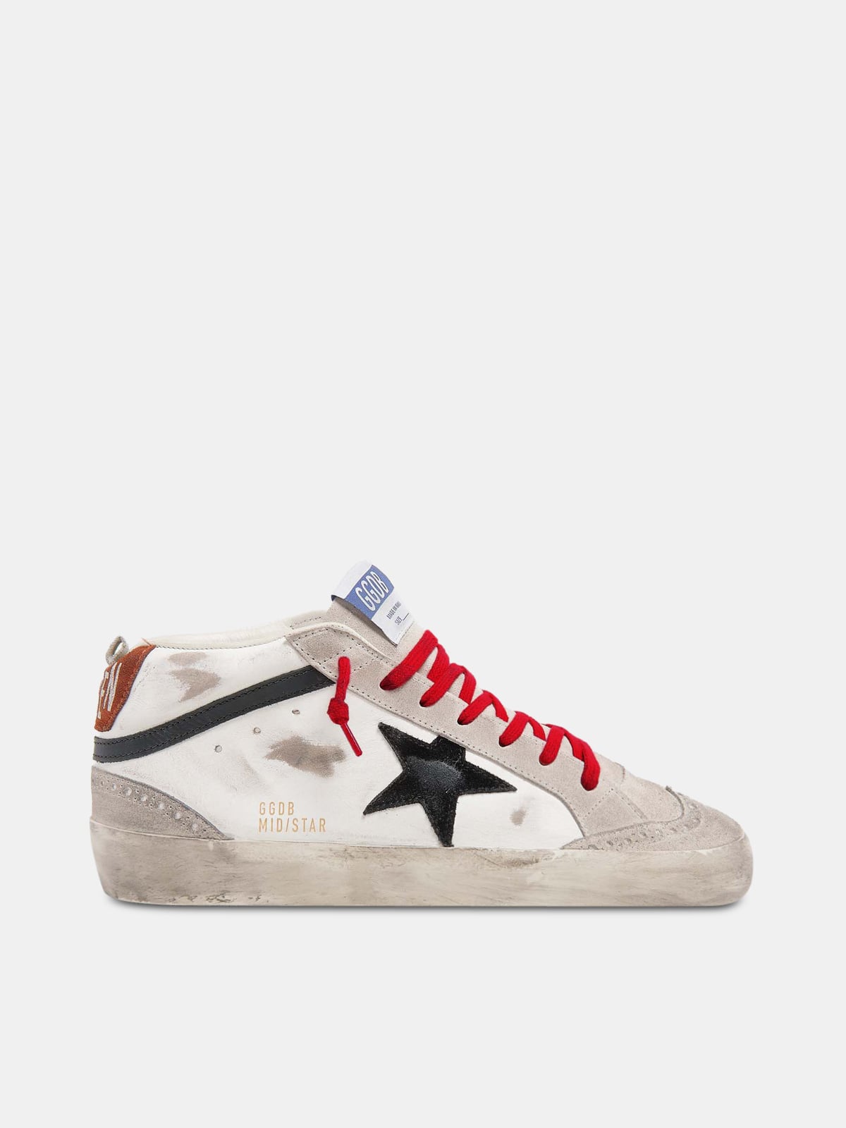 Golden Goose - Zapatillas deportivas Mid-Star de piel con estrella de ante in 