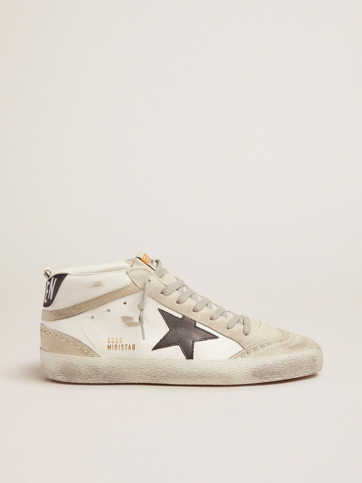 Men s Mid Star white with black star