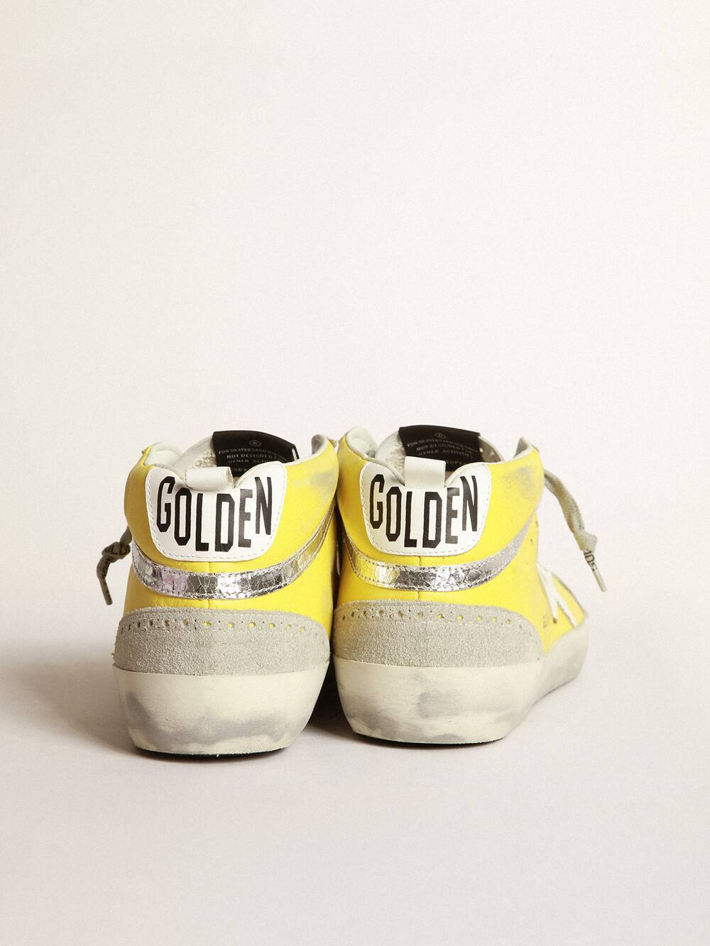 Golden Goose - Sneakers Mid-Star in pelle con dettagli cracklé in 