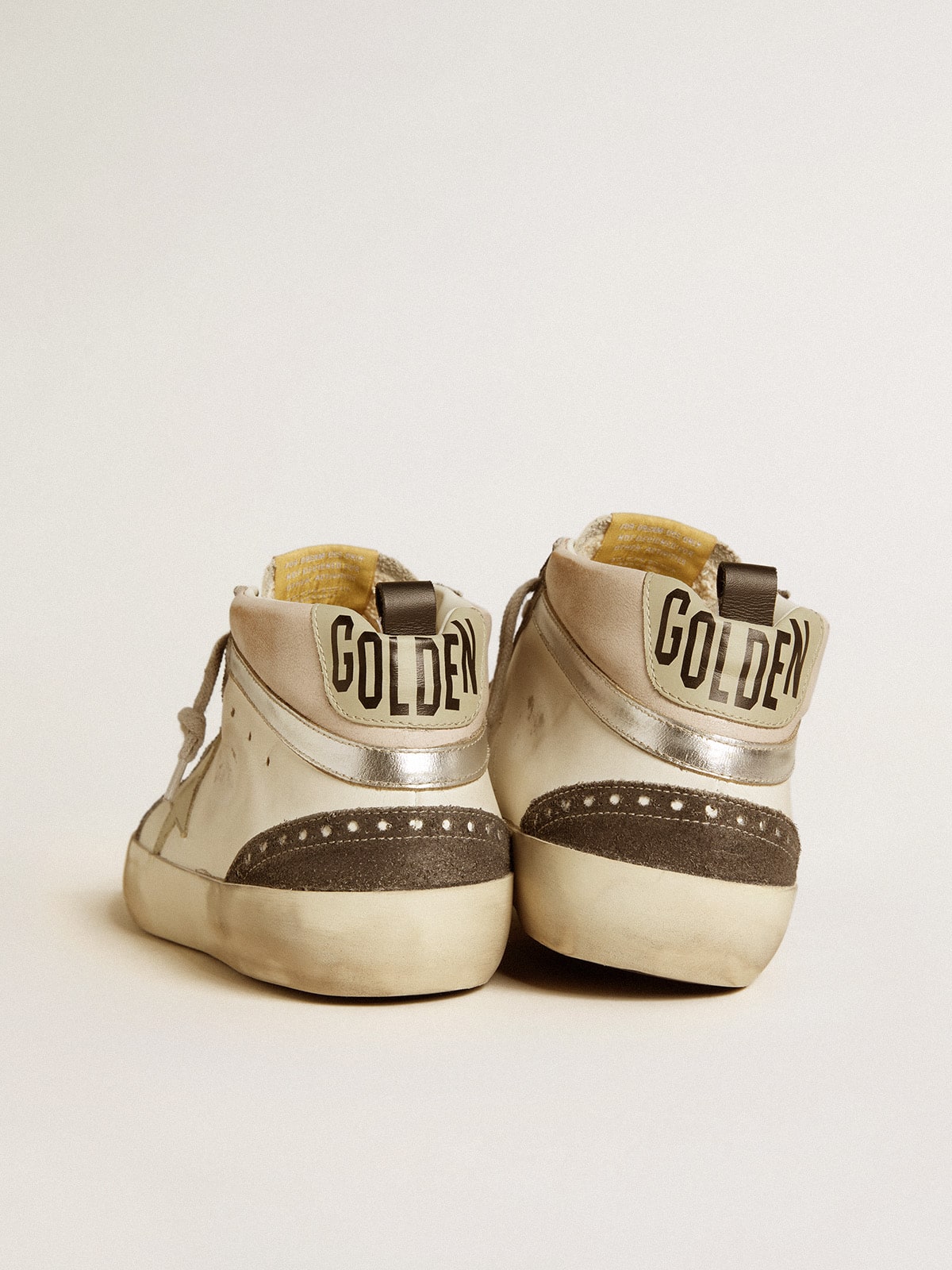 Mid Star with gray leather star and metallic silver leather