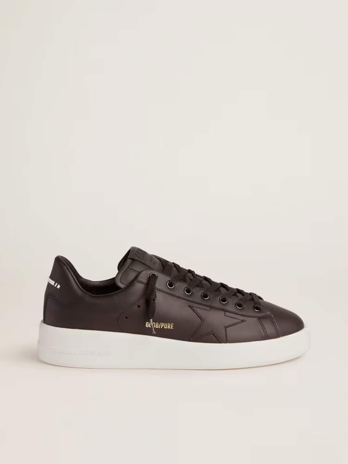 Golden Goose - Black leather Purestar sneakers in 